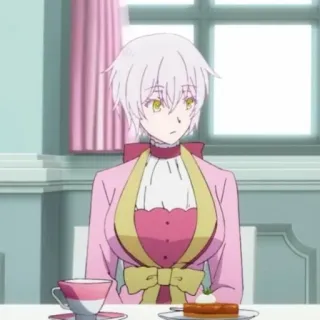 🐇 Anime, Personage, Thee, Zittend, Binnen telegram sticker
