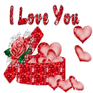 ❤️ I Love You 爱, 心, 浪漫, 礼物, 玫瑰, 爱意, 问候 telegram sticker