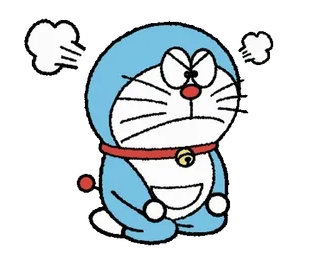 ⭐️ Doraemon Doraemon, animé, dessin animé, en colère, contrarié, fumant whatsapp sticker