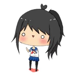 😀 Ayano Aishi Yandere Simulator Аниме, Яндере, Симулятор, Школьница, Игра telegram sticker