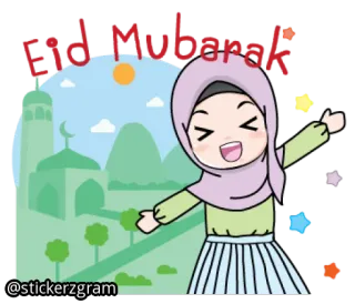Hijab Gal @englishchatz telegram stickers