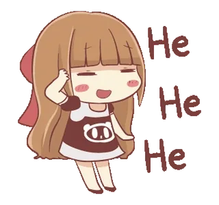 🍞 He
He
He милый, девушка, мультик, чиби, смеется, счастливый telegram sticker