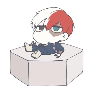 😐 Shoto Todoroki My Hero Academia Anime, Manga, My Hero Academia, Shoto Todoroki, Charakter, Chibi telegram sticker