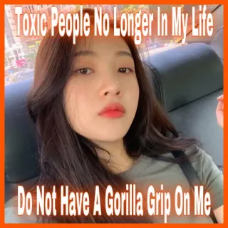 💀 Toxic People No Longer In My Life
Do Not Have A Gorilla Grip On Me personnes toxiques, plus jamais, prise de gorille, développement personnel, limites telegram sticker