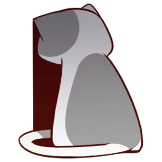 😞 gato, animal, gris, mascota telegram sticker