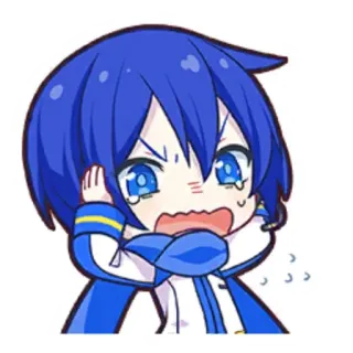 🎤 Kaito Anime, Vocaloid, Kawaii, Niedlich, Chibi telegram sticker
