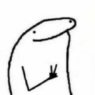 ❕ monigote, dibujo animado, gesto, signo de la paz whatsapp sticker