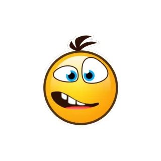 😨 emoji, smiley, funny, cartoon telegram sticker
