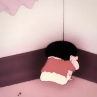 🐇 huilen, verdrietig, hoek, Shin Chan, anime, kind telegram sticker