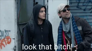 😒 look that bitch! television, mr robot, tv, characters, offensive language telegram sticker