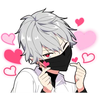 🥰 อนิเมะ, สติกเกอร์, หัวใจ, ความรัก, น่ารัก, คาวาอิ, การ์ตูน telegram sticker