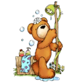 Хлопковый медведь @StikerDi telegram stickers