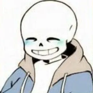 ☠️ Sans Undertale skeleton, video game, smiling, cute, undertale telegram sticker