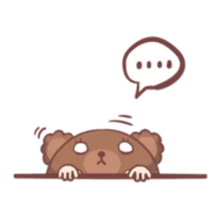 🙈 медведь, мультфильм, милый, животное, думает, пузырь речи telegram sticker