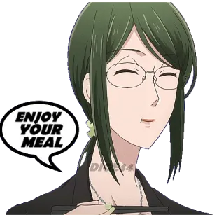 🍜 ENJOY YOUR MEAL godersi, pasto, anime, mangiare, cibo, cena telegram sticker
