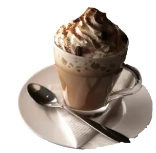 ☕ Latte, Kaffee, Getränk, Cappuccino, Getränk, Schlagsahne, Koffein whatsapp sticker