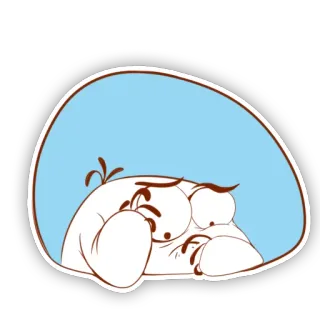 😢 dibujos animados, lindo, personaje, arte telegram sticker