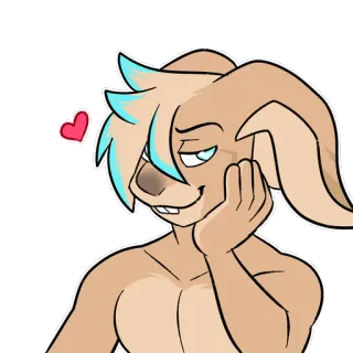 😘 kelinci, bunny, hati, cinta, imut, kartun, karakter telegram sticker