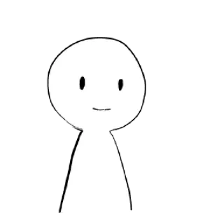〰 figure blanche, simple, personnage, minimaliste, neutre telegram sticker