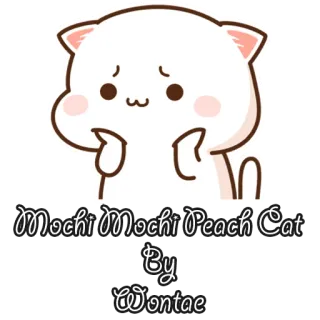 Mochi Mochi Peach Cat by @wontae telegram stickers