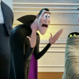 🖤 Dracula Hotel Transylvania Kreskówka, Wampir, Potwór, Hotel Transylwania, Dracula telegram sticker
