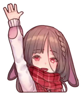 😄 anime, girl, cute, cartoon, illustration telegram sticker