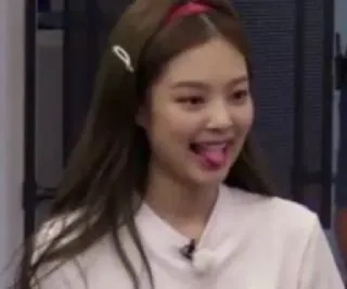 😝 Jennie Kim kpop, singer, woman, asian, cute, tongue telegram sticker