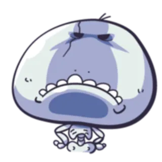 😡 mushroom, sad, character, fantasy telegram sticker
