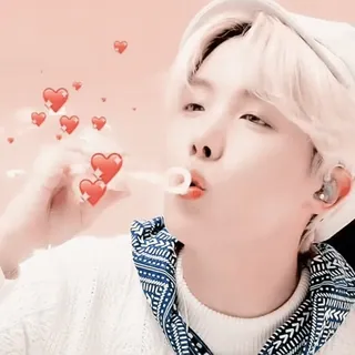💖 J-Hope kpop, idol, jhope, bts, corações, bolha whatsapp sticker