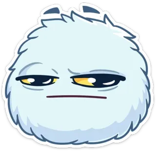 😒 表情符号, 脸, 表情, 卡通, 贴纸 telegram sticker