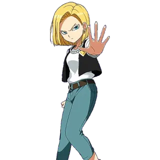 ⛔️ Android 18 Dragon Ball android 18, dragon ball, anime, personaggio, donna telegram sticker