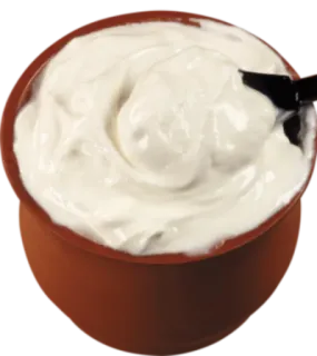 🍗 yogur, comida, lácteo, tazón, blanco, saludable, crema telegram sticker