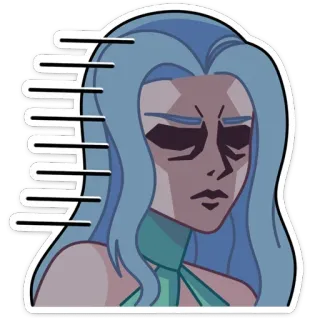🤦‍♀ mulher, cabelo azul, adesivo, desenho animado, feminino, personagem whatsapp sticker