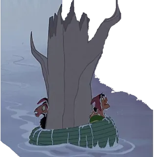 ⛵ Kuzco The Emperor's New Groove เรือ, แม่น้ำ, แอนิเมชั่น, ดิสนีย์, การ์ตูน telegram sticker