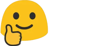 👍 Emoji, Jempol ke atas, Positif, Suka, Persetujuan telegram sticker