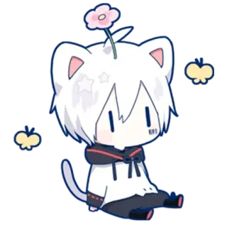 🌻 cute, kawaii, cat, anime, manga, character, chibi whatsapp sticker