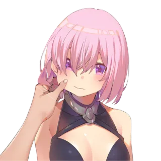 🙂 Mash Kyrielight Fate/Grand Order Anime, Mignon, Fille, Fanart, Jeu vidéo, Mash Kyrielight, Fate/Grand Order telegram sticker