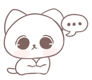 🐱 猫, 思考, 可爱, 动物, 卡通 telegram sticker