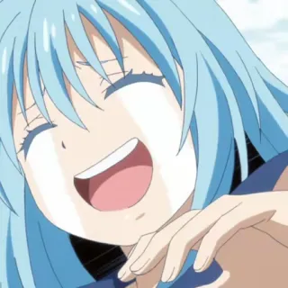 🦕 Rimuru Tempest That Time I Got Reincarnated as a Slime Anime, Lächeln, Rimuru, Tempest, Schleim, Isekai whatsapp sticker