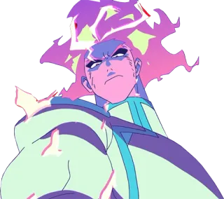😡 Kamina Gurren Lagann Anime, Kamina, Gurren Lagann, Combattimento, Azione, Potente, Cartoni animati telegram sticker