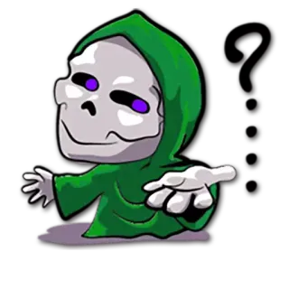 😐 만화, 죽음, 저승사자, 할로윈, 해골, 으스스, 섬뜩한 telegram sticker