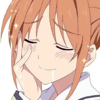 🍌 Anime, Menina, Chorando, Sorriso telegram sticker