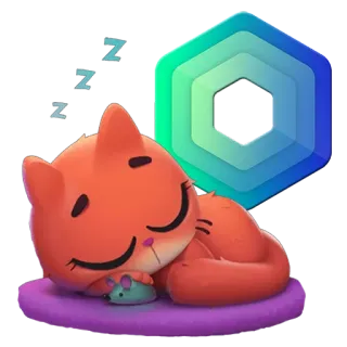 😴 кот, спящий, мышь, мультик, сон, милый, питомец whatsapp sticker