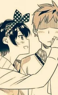 😊 anime, manga, couple, romance, cartoon telegram sticker