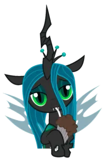😊 Queen Chrysalis My Little Pony Rainha Chrysalis, My Little Pony, desenho animado, pônei, chocolate, vilão, rainha telegram sticker