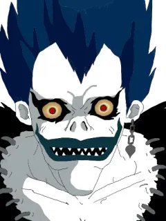 🙂 Ryuk Death Note anime, death note, ryuk, shinigami, manga, character, demon telegram sticker
