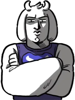 😠 Asgore Dreemurr Undertale chèvre, jeu vidéo, roi, Asgore, Undertale telegram sticker