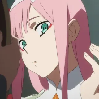 🐚 Zero Two Darling in the Franxx anime, pink hair, character, Zero Two, Darling in the Franxx, manga telegram sticker