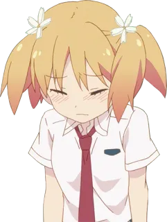 😖 Anime, Garota, Uniforme escolar, Beicinho, Fofo, Personagem telegram sticker