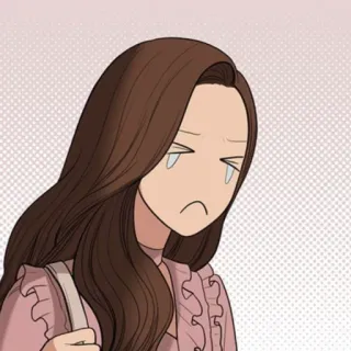 🛍 traurig, verärgert, weinend, emotional, Frau, Mädchen, Anime, Manga telegram sticker